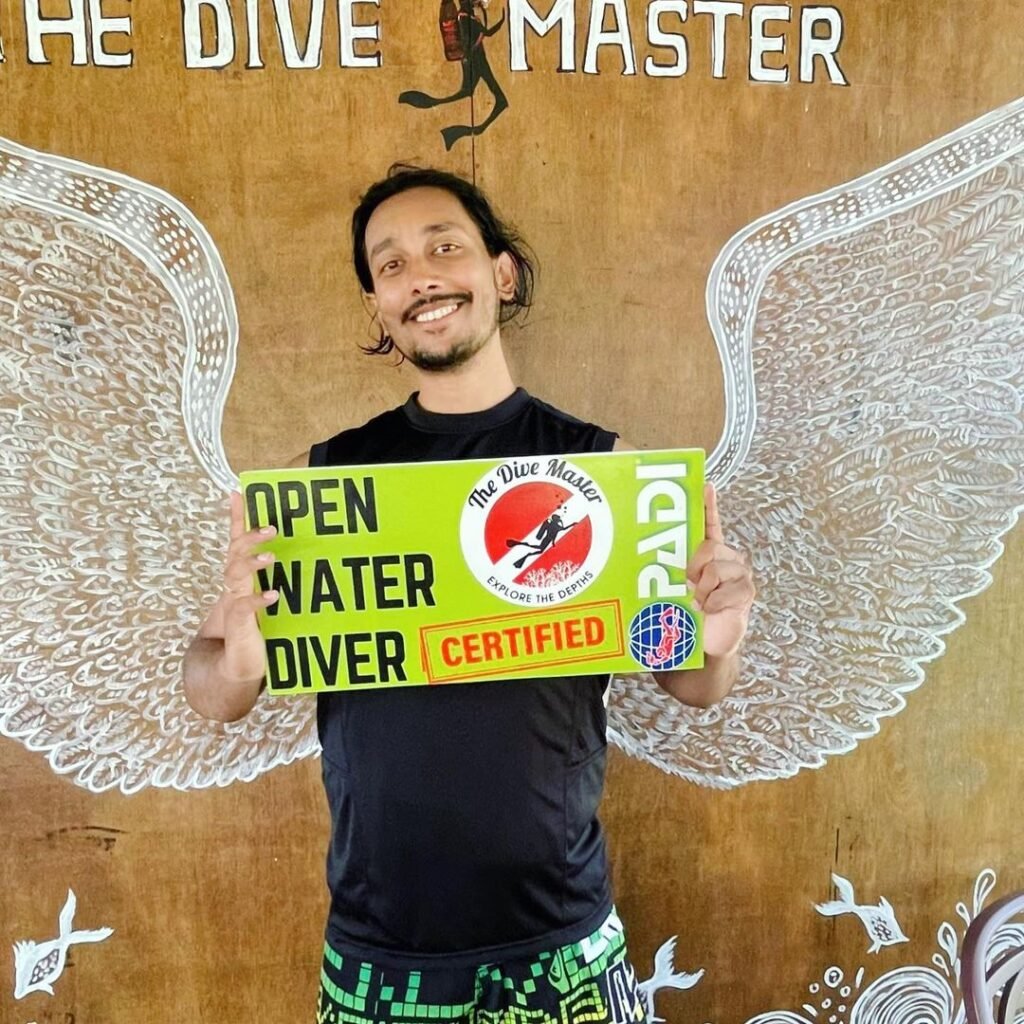 Padi certified scuba diving course in india