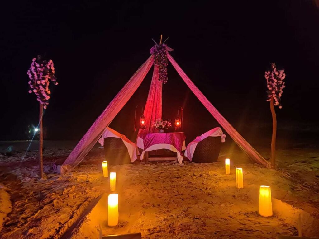Candlelight dinner in Havelock